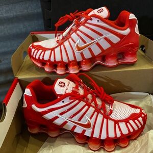 Nike Kids' Red and White Shox Running Shoes